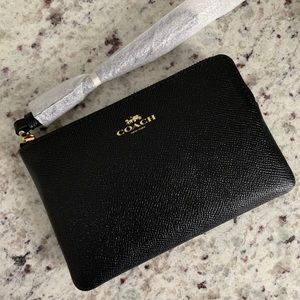 Coach corner zip wristlet